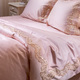 Розовое однотонное постельное белье  Inci Kurusu Gul Guler