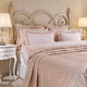 Двуспальное постельное белье евро розовое Gonca Pudra Gul Guler