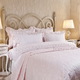 Однотонное постельное белье с кружевом Gul Guler Karanfil Pink Турция