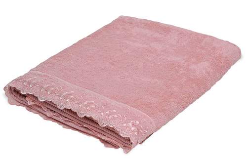 Полотенце банное махровое розовое Gul Guler Mine Kurusu