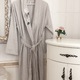 Женский махровый халат серый фото Home Sweet Home Adney Stone