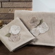 Бежевое полотенце для лица с апликацией Adney Stone Home Sweet Home