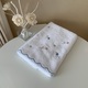 Белое полотенце для лица с вишивкой Laura Home Flower