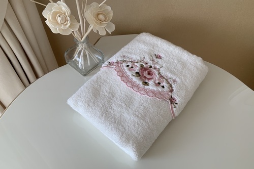 Махровое полотенце для лица Laura Home Rose