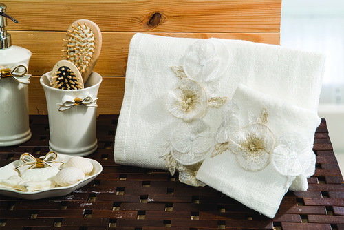 Махровые полотенца для рук с аппликацией Odella Home Sweet Home